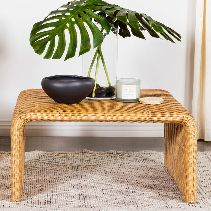 Juanita Square Rattan Coffee Table Natural - Imperial Furniture (Las Vegas, NV) - Multi Location