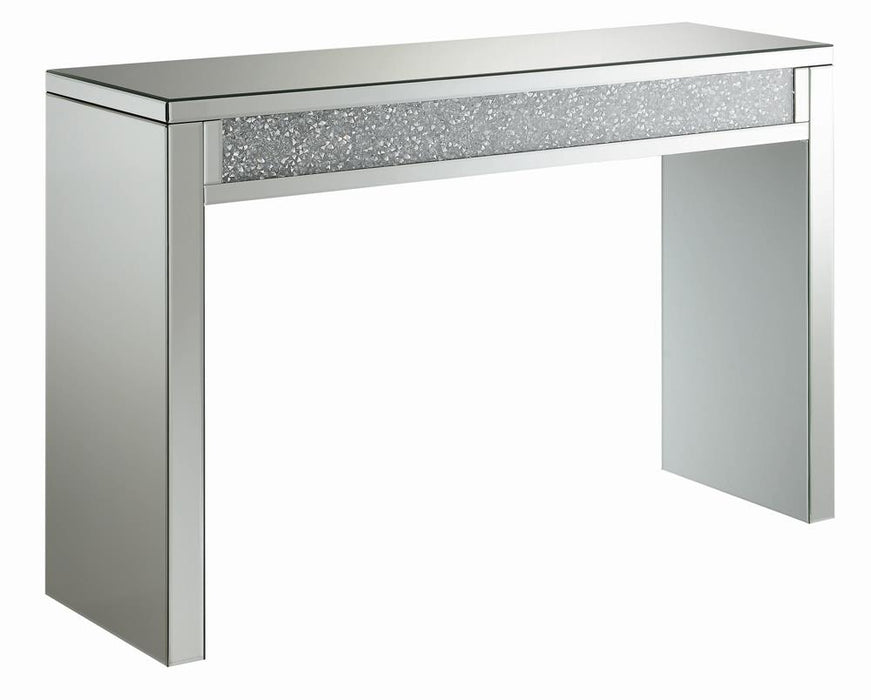 Gillian Rectangular Sofa Table Silver and Clear Mirror - Imperial Furniture (Las Vegas, NV) - Multi Location