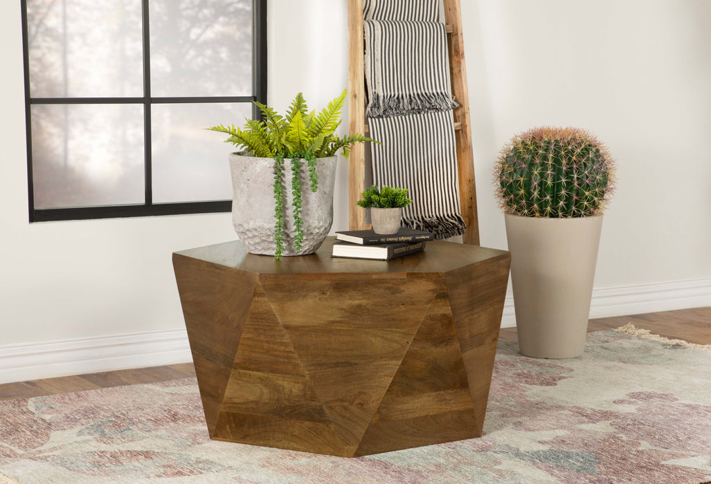 Zalika Hexagonal Coffee Table Natural - Imperial Furniture (Las Vegas, NV) - Multi Location