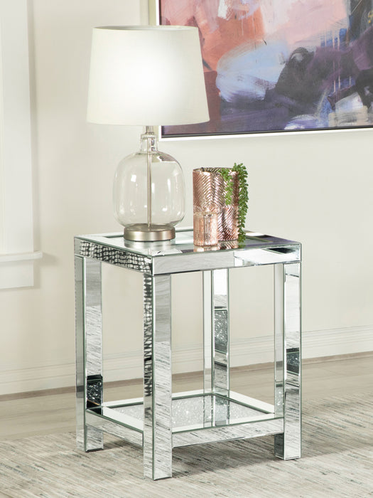 Valentina Square End Table with Glass Top Mirror - Imperial Furniture (Las Vegas, NV) - Multi Location