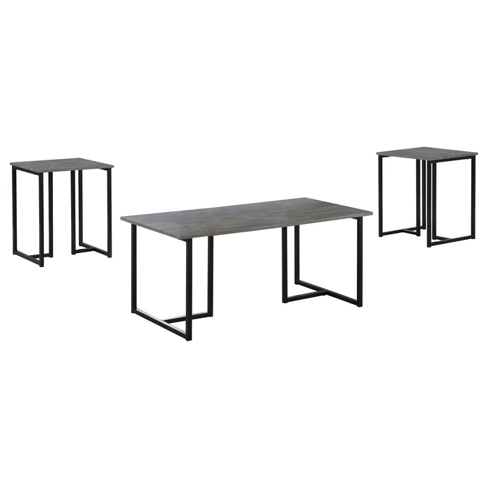 Nyla 3-piece Occasional Set Weathered Grey and Black - Imperial Furniture (Las Vegas, NV) - Multi Location