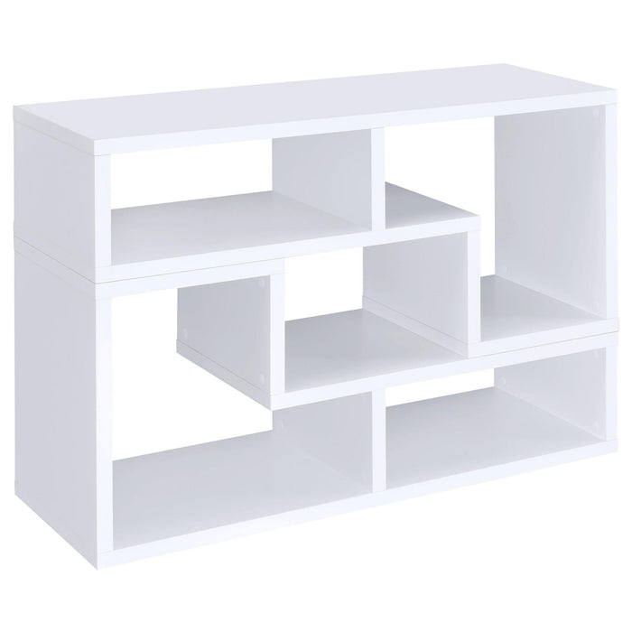 Velma Convertible TV Console and Bookcase White - Imperial Furniture (Las Vegas, NV) - Multi Location