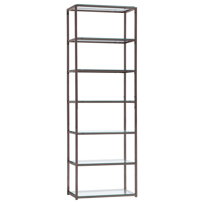 Kate 6-shelf Bookcase Black Nickel - Imperial Furniture (Las Vegas, NV) - Multi Location