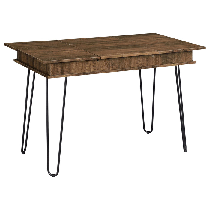 Sheeran Writing Desk with 4 Hidden Storages Rustic Amber - Imperial Furniture (Las Vegas, NV) - Multi Location