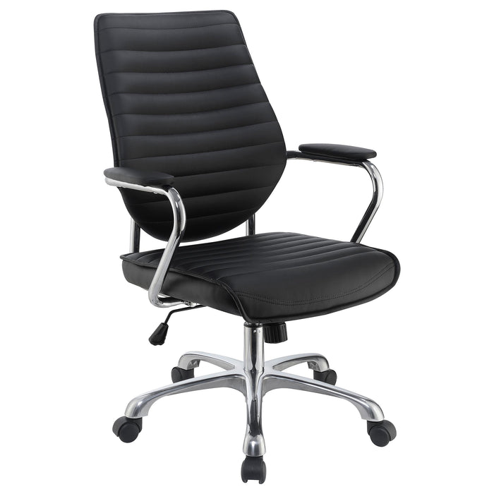 Chase High Back Office Chair Black and Chrome - Imperial Furniture (Las Vegas, NV) - Multi Location