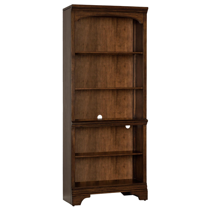 Hartshill 5-shelf Bookcase Burnished Oak - Imperial Furniture (Las Vegas, NV) - Multi Location