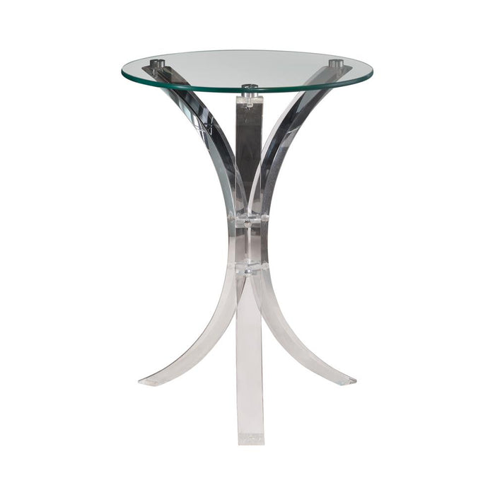 Emmett Round Accent Table Clear - Imperial Furniture (Las Vegas, NV) - Multi Location