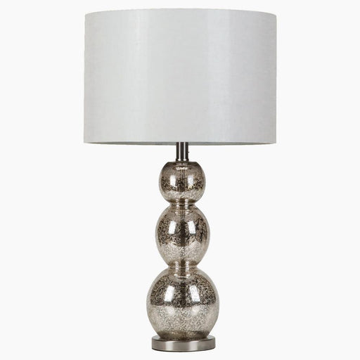Mineta Drum Shade Table Lamp White and Antique Silver - Imperial Furniture (Las Vegas, NV) - Multi Location