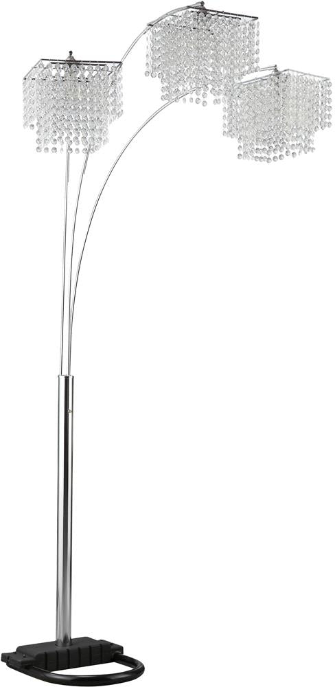 Miriam Crystal Drop Shade Floor Lamp Chrome - Imperial Furniture (Las Vegas, NV) - Multi Location
