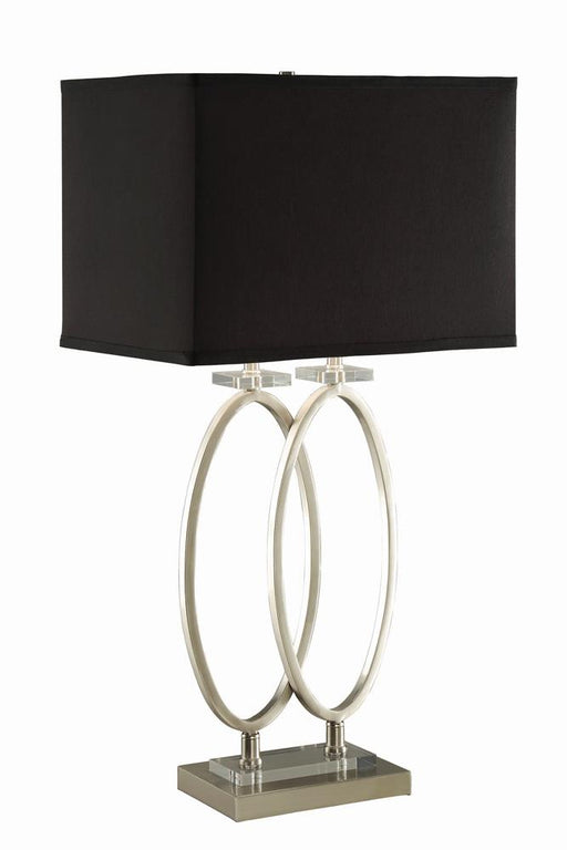 Izuku Rectangular Shade Table Lamp Black and Brushed Nickel - Imperial Furniture (Las Vegas, NV) - Multi Location