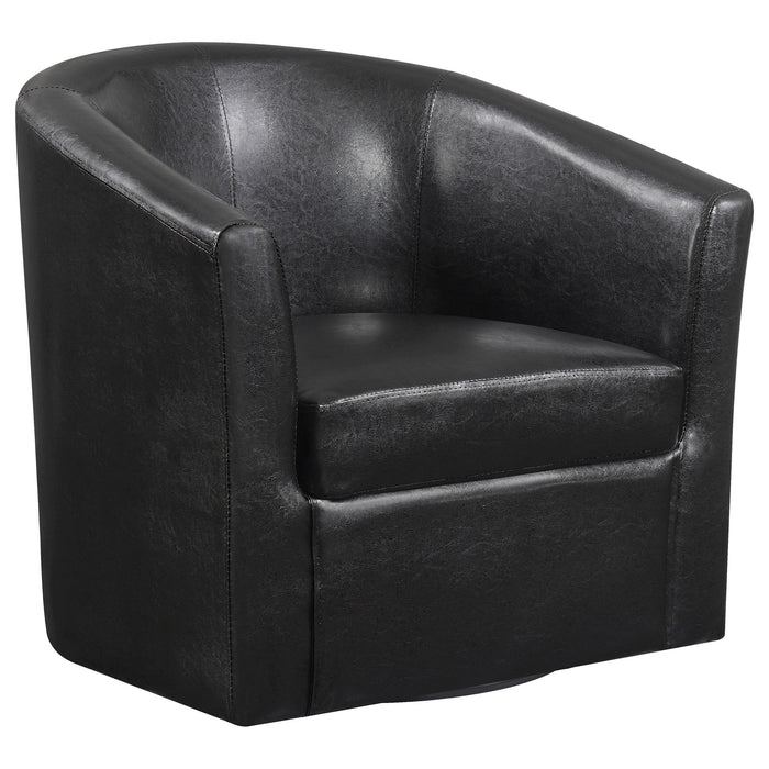 Turner Upholstery Sloped Arm Accent Swivel Chair Dark Brown - Imperial Furniture (Las Vegas, NV) - Multi Location