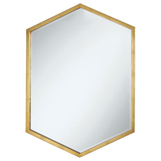 Bledel Hexagon Shaped Wall Mirror Gold - Imperial Furniture (Las Vegas, NV) - Multi Location