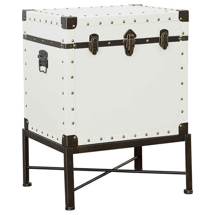 Nancy Accent Cabinet with Nailhead Trim White - Imperial Furniture (Las Vegas, NV) - Multi Location