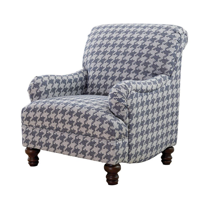 Glenn Recessed Arms Accent Chair Blue - Imperial Furniture (Las Vegas, NV) - Multi Location