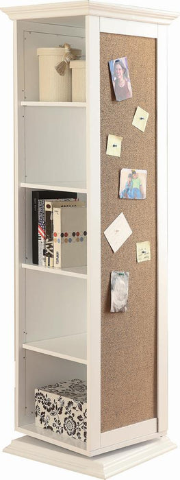 Robinsons Swivel Accent Cabinet with Cork Board White - Imperial Furniture (Las Vegas, NV) - Multi Location