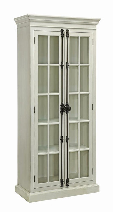 Toni 2-door Tall Cabinet Antique White - Imperial Furniture (Las Vegas, NV) - Multi Location