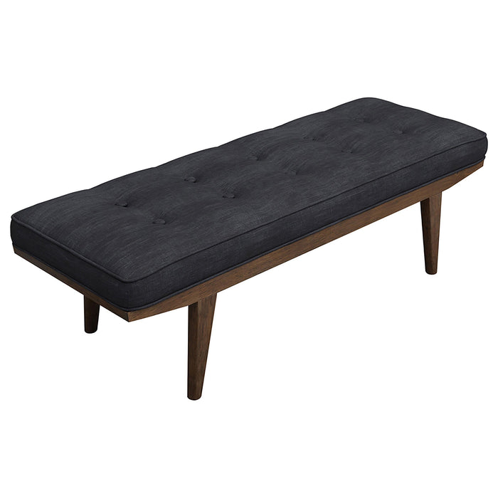 Wilson Upholstered Tufted Bench Taupe and Natural - Imperial Furniture (Las Vegas, NV) - Multi Location