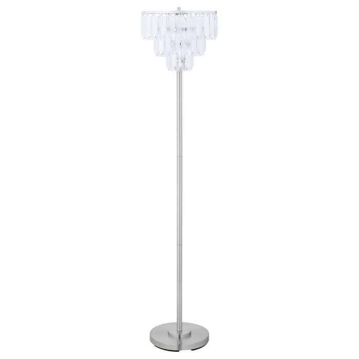 Anya Metal Base Floor Lamp Chrome and Crystal - Imperial Furniture (Las Vegas, NV) - Multi Location
