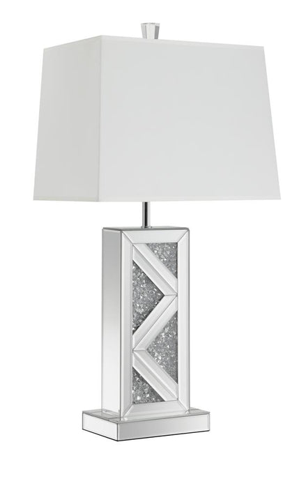Carmen Geometric Base Table Lamp Silver - Imperial Furniture (Las Vegas, NV) - Multi Location