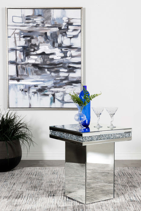 Elora Pedestal Square Top Accent Table Mirror - Imperial Furniture (Las Vegas, NV) - Multi Location