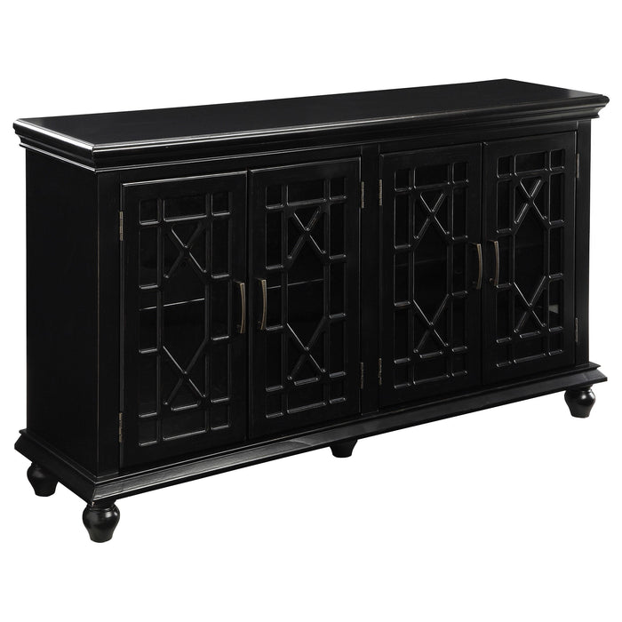 Kovu 4-door Accent Cabinet Black - Imperial Furniture (Las Vegas, NV) - Multi Location