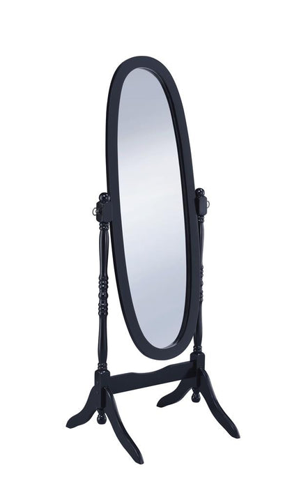Foyet Oval Cheval Mirror Black - Imperial Furniture (Las Vegas, NV) - Multi Location