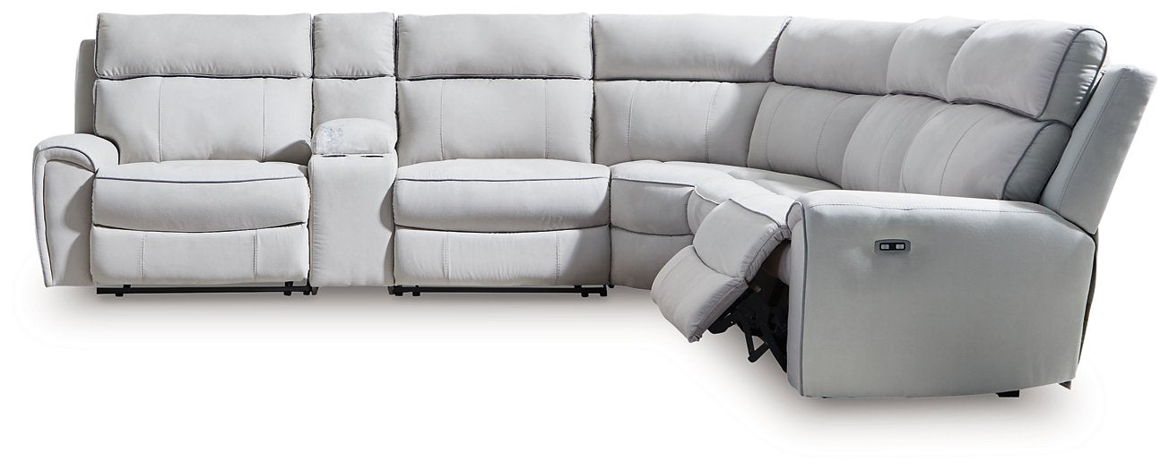 Social Pointe Reclining Sectional with Storage Console - Imperial Furniture (Las Vegas, NV) - Multi Location