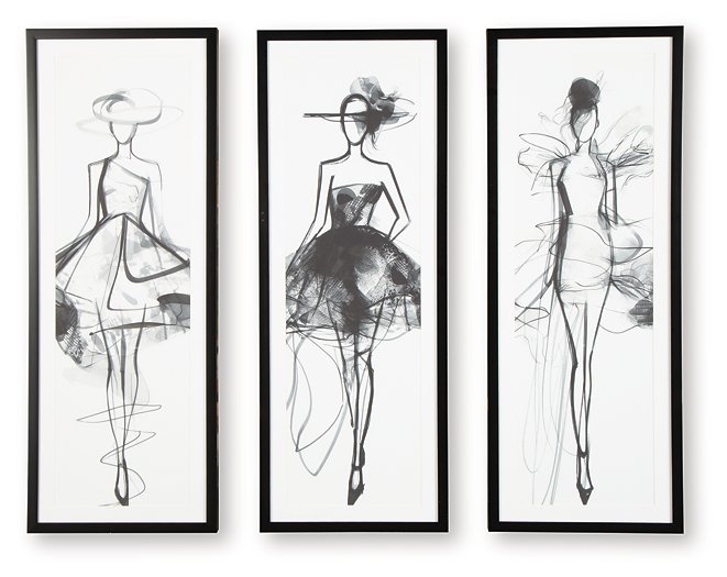 Mckerrick Wall Art Set (Set of 3) - Imperial Furniture (Las Vegas, NV) - Multi Location