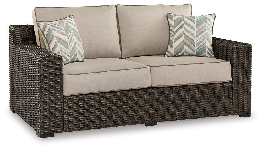 Coastline Bay Outdoor Loveseat with Cushion - Imperial Furniture (Las Vegas, NV) - Multi Location