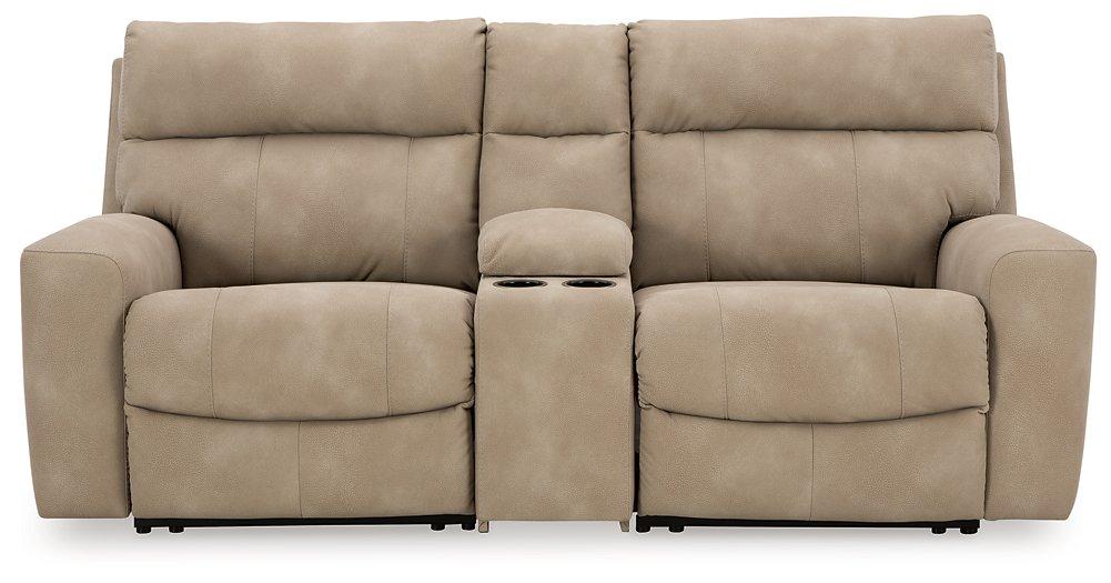 Next-Gen DuraPella Power Reclining Sectional Loveseat with Console - Imperial Furniture (Las Vegas, NV) - Multi Location
