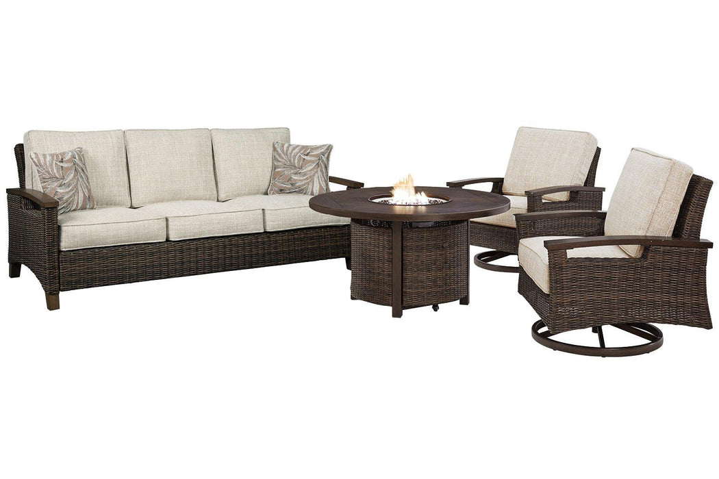 Paradise Trail Outdoor Sofa, Lounge Chairs and Fire Pit Table - Imperial Furniture (Las Vegas, NV) - Multi Location