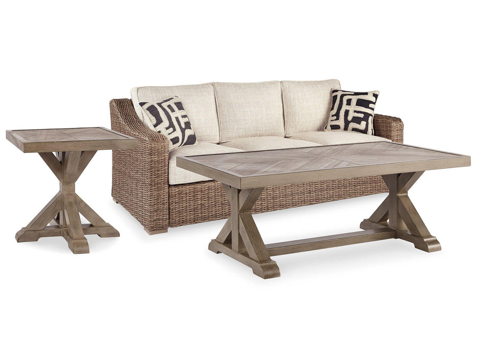 Beachcroft Beachcroft Nuvella Sofa with Coffee and End Table - Imperial Furniture (Las Vegas, NV) - Multi Location