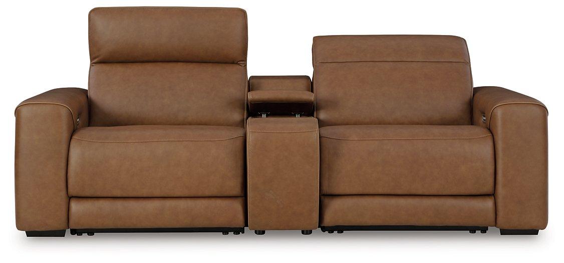 Magic Man Power Reclining Sectional Loveseat with Console - Imperial Furniture (Las Vegas, NV) - Multi Location