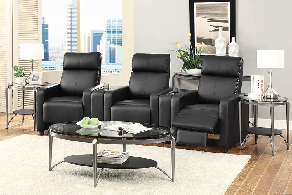 Toohey Home Theater Black Console - Imperial Furniture (Las Vegas, NV) - Multi Location