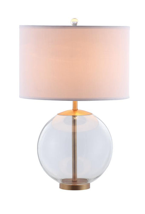 Kenny Drum Shade Table Lamp with Glass Base White - Imperial Furniture (Las Vegas, NV) - Multi Location