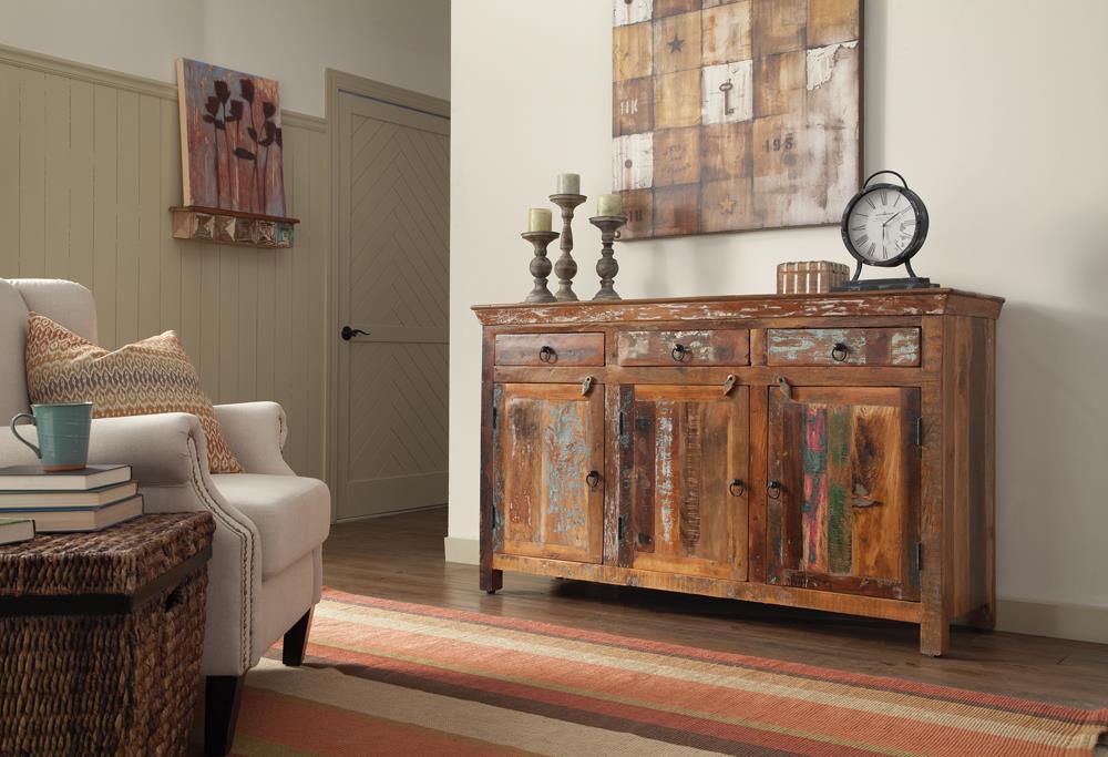 Harper 4-drawer Accent Cabinet Reclaimed Wood - Imperial Furniture (Las Vegas, NV) - Multi Location