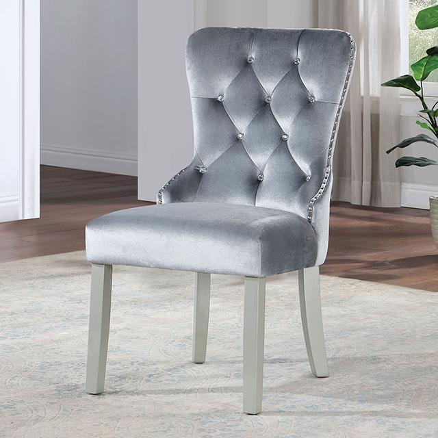ADALIA Wingback Chair (2/CTN), Silver/Dark Gray - Imperial Furniture (Las Vegas, NV) - Multi Location
