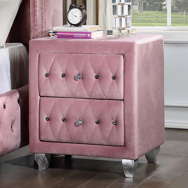ZOHAR Night Stand, Pink - Imperial Furniture (Las Vegas, NV) - Multi Location