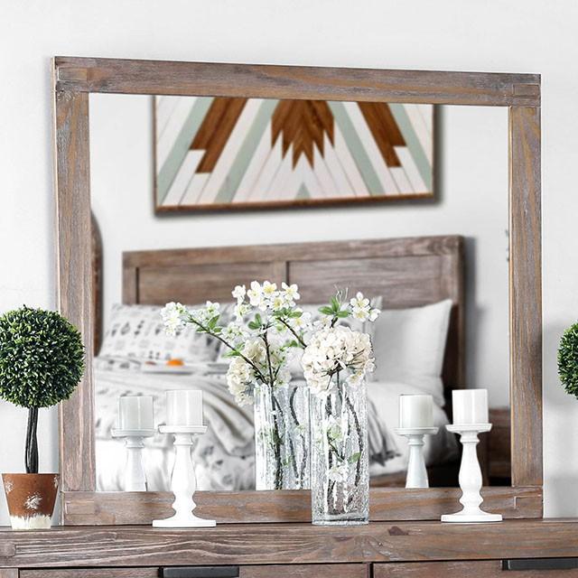 Wynton Weathered Light Oak Mirror - Imperial Furniture (Las Vegas, NV) - Multi Location
