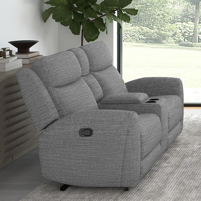 Antonius Manual Recliner Loveseat w/ Console - Imperial Furniture (Las Vegas, NV) - Multi Location