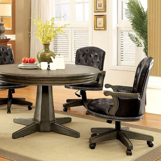 YELENA Gray Game Table - Imperial Furniture (Las Vegas, NV) - Multi Location