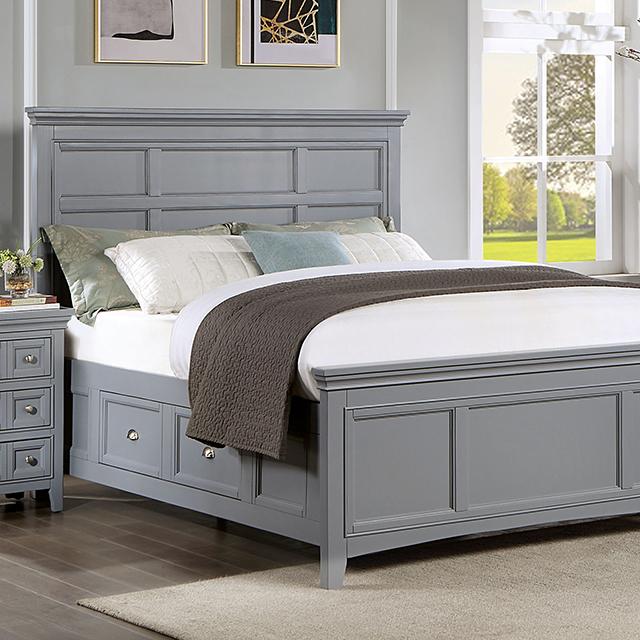 CASTLILE Queen Bed, Gray - Imperial Furniture (Las Vegas, NV) - Multi Location