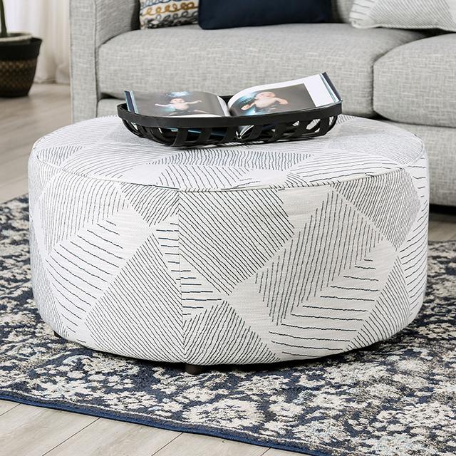 CHANCERY Ottoman, Gray/Navy - Imperial Furniture (Las Vegas, NV) - Multi Location