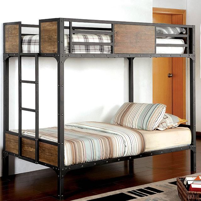 CLAPTON Black Twin/Twin Bunk Bed - Imperial Furniture (Las Vegas, NV) - Multi Location