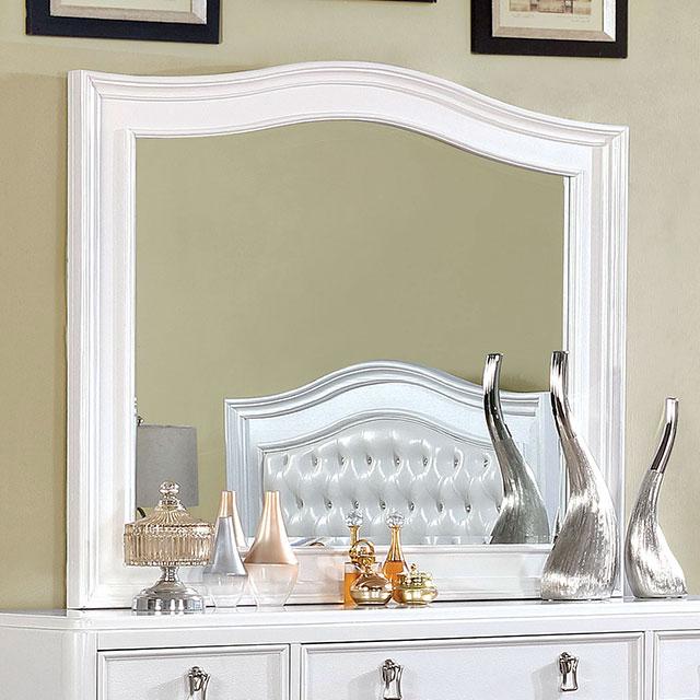 Ariston Mirror White, Silver, & Black - Imperial Furniture (Las Vegas, NV) - Multi Location