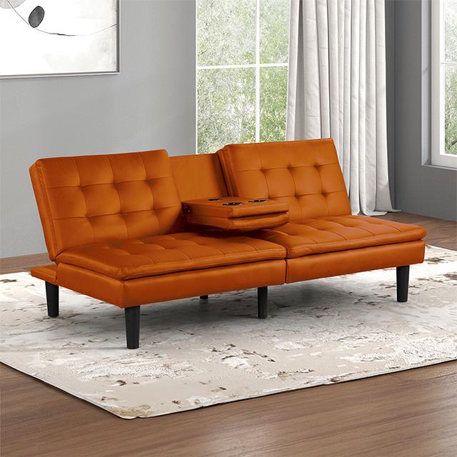 Eidsberg Futon Sofa Bed Orange, Grey, Brown, & Black - Imperial Furniture (Las Vegas, NV) - Multi Location