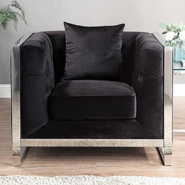 EVADNE Chair w/ Pillow, Black - Imperial Furniture (Las Vegas, NV) - Multi Location