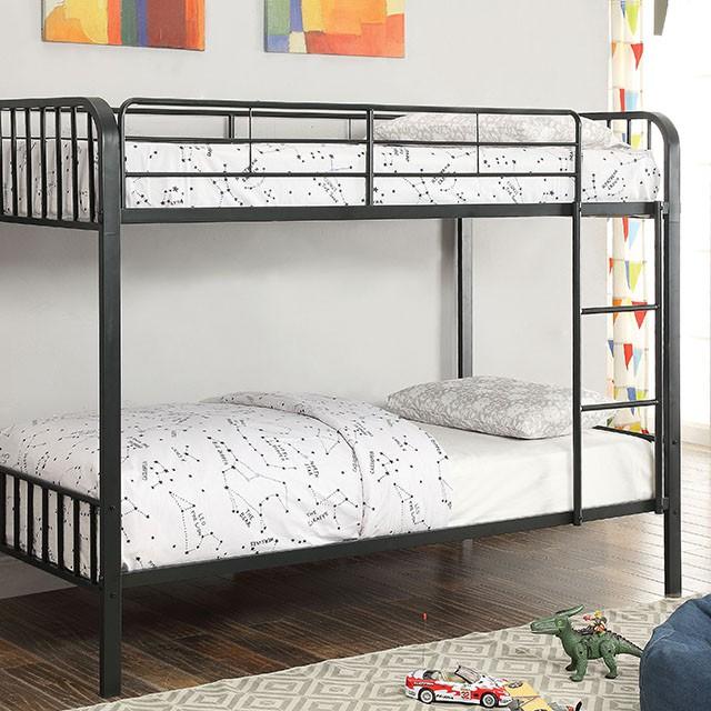 CLEMENT Black Metal Twin/Twin Bunk Bed - Imperial Furniture (Las Vegas, NV) - Multi Location