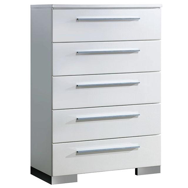 CLEMENTINE Glossy White Chest - Imperial Furniture (Las Vegas, NV) - Multi Location