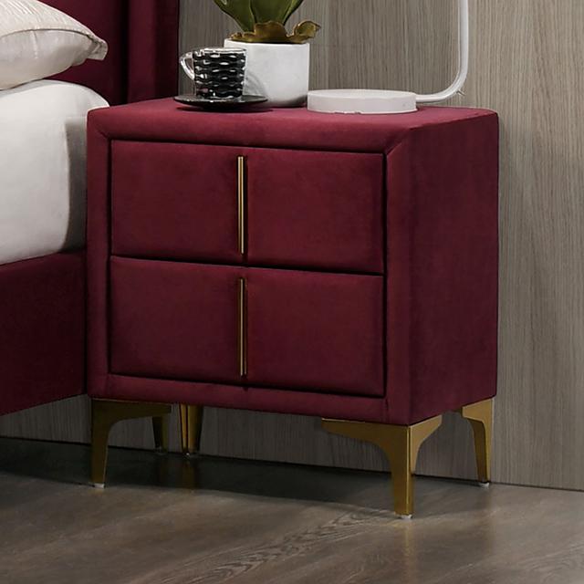 FLORIZEL Night Stand, Red - Imperial Furniture (Las Vegas, NV) - Multi Location